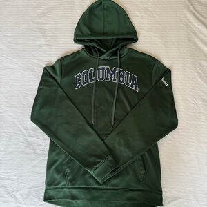 Columbia Green Sweatshirt with Hood and Embroidered Logo